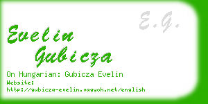 evelin gubicza business card